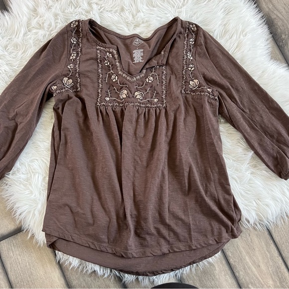 Women’s Large Long Sleeve Embroidered Dressy Blouses St John’s Bay - Picture 4 of 11